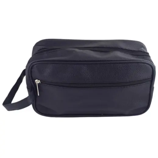 Classic PU Toiletry Bag Black Top